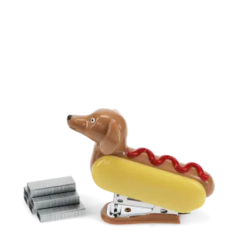 Mini stapler with 1000 staples - Hot Dog