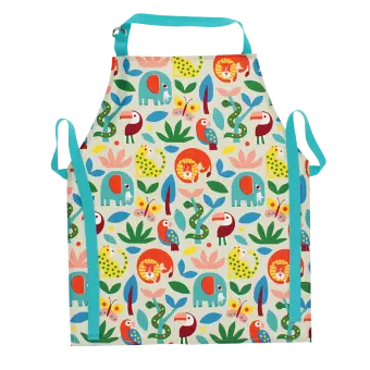 Wipeable cotton children's apron - Wild Wonders