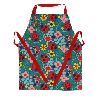 Wipeable cotton children's apron - Ladybird