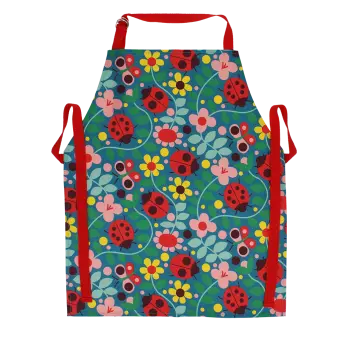 Wipeable cotton children's apron - Ladybird
