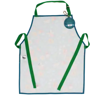 Wipeable cotton children's apron - Fairies in the Garden