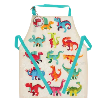 Wipeable cotton children's apron - Baby Dinos