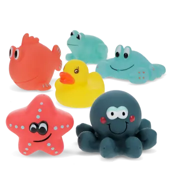 Bath toys (set of 6) - Aquatic animals