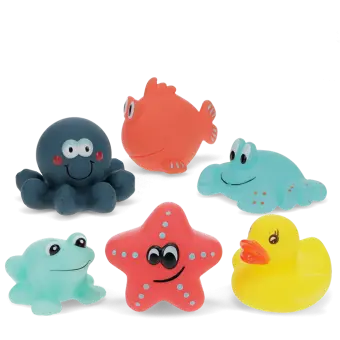 Bath toys (set of 6) - Aquatic animals