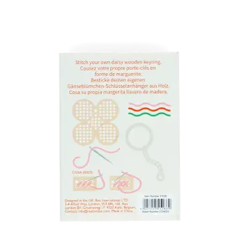 Stitch your own wooden keyring - Daisy