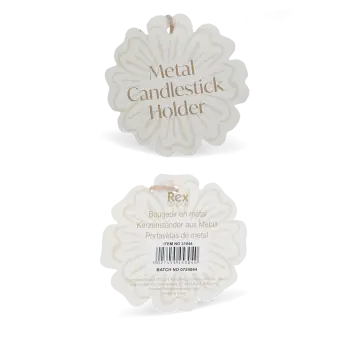 Enamel flat flower candle holder Tag - Vibrant pink