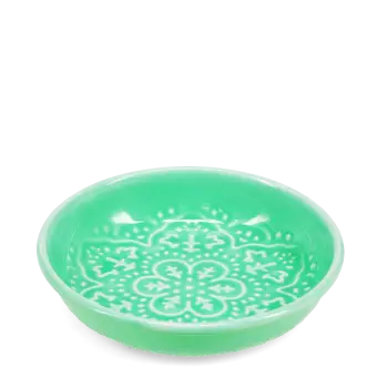 Enamel trinket dish - Green