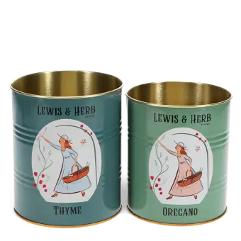 Storage tins (set of 2) - Lewis and Herb