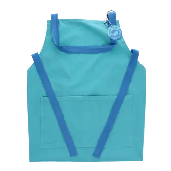 Two-tone utility apron - Pale blue