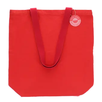 Two-tone cotton tote bag - Red