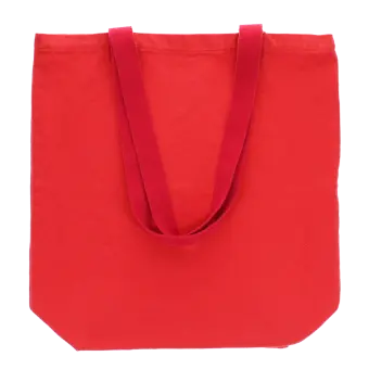 Two-tone cotton tote bag - Red