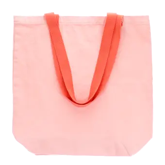 Two-tone cotton tote bag - Pink