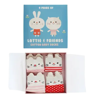 Baby socks (4 pairs) - Lottie and Friends