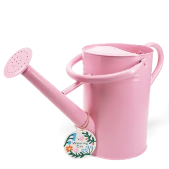 Galvanised steel watering can 4.5L - Pink