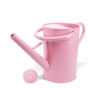 Galvanised steel watering can 4.5L - Pink