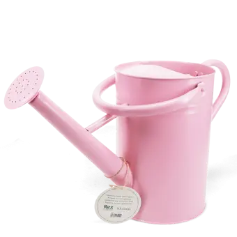Galvanised steel watering can 4.5L - Pink