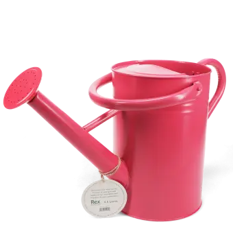Galvanised steel watering can 4.5L - Red