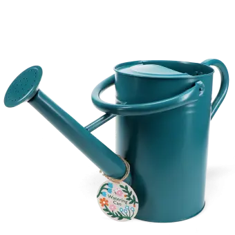 Galvanised steel watering can 4.5L - Blue