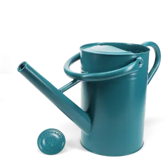 Galvanised steel watering can 4.5L - Blue