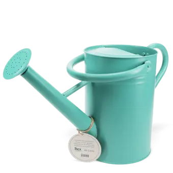 Galvanised steel watering can 4.5L - Aqua