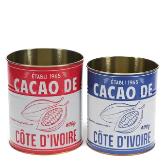 Storage tins (set of 2) - Cacao