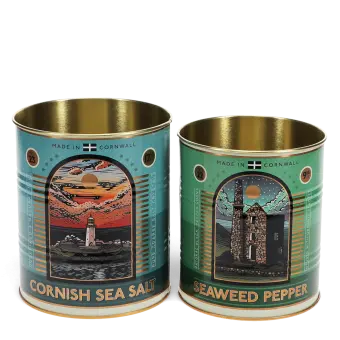 Storage tins (set of 2) - Cornish salt and pepper