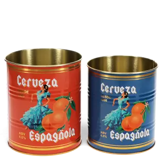 Medium storage tins (set of 2) - Cerveza Española