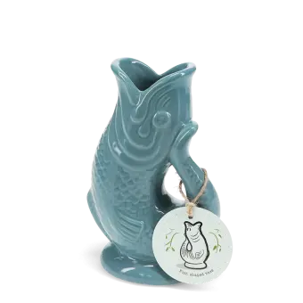 Petro blue fish vase