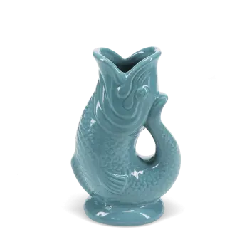 Petro blue fish vase