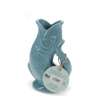 Petro blue fish vase