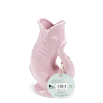 pink fish vase