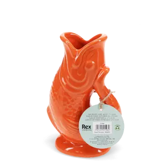 Orange fish vase
