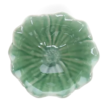 Large green flower bowl