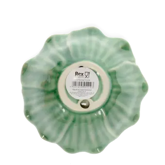 Large green flower bowl