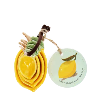 Ceramic measuring cups (set of 4) - Lemons