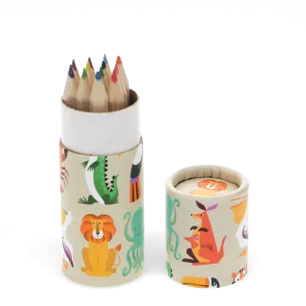 Tube of colouring pencils - Colourful Creatures
