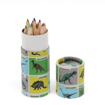 Tube of colouring pencils - Prehistoric Land