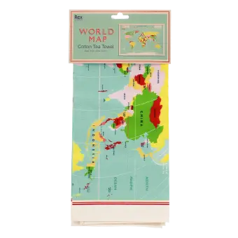 Tea towel - World Map