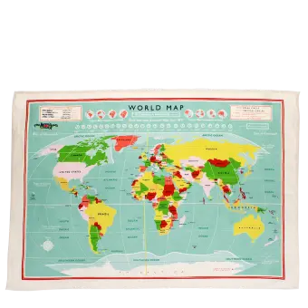 Tea towel - World Map