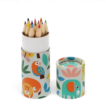 Tube of colouring pencils - Wild Wonders