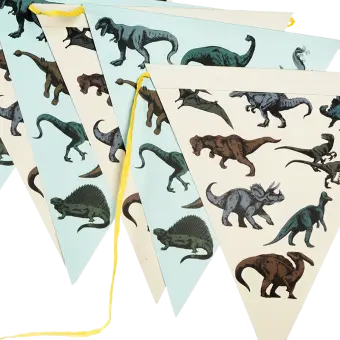 arty bunting (12 flags) - Prehistoric Land dinosaurs