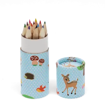 Tube of colouring pencils - Woodland Creatures