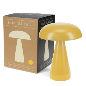 Touch dimmable mushroom table lamp - Mustard yellow