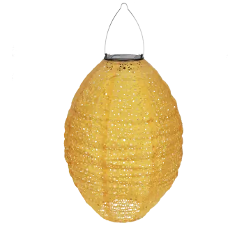 Outdoor solar pendant lantern - Mustard yellow