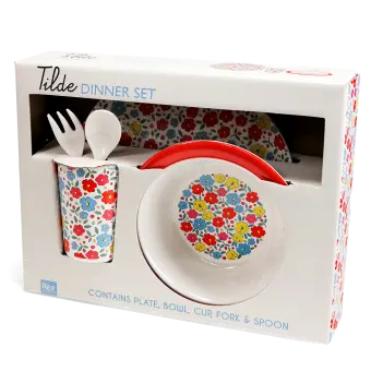 Children's melamine dinner set (5 pieces) - Tilde