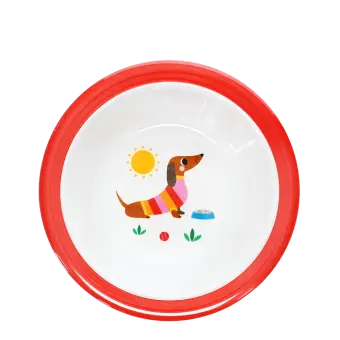 Children's melamine bowl - Sunny Sausage Dog