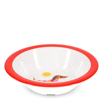 Children's melamine bowl - Sunny Sausage Dog