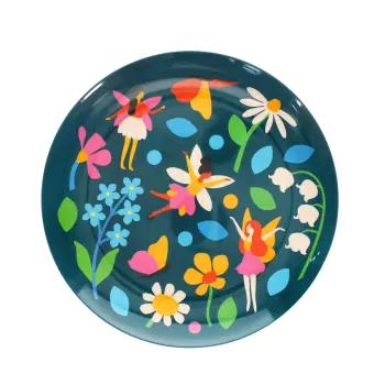 Children's melamine plate - Fairies in the Garden