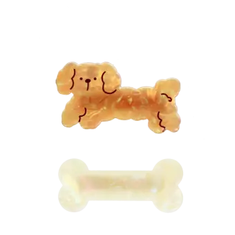 Hair clips (set of 2) - Dog and bone