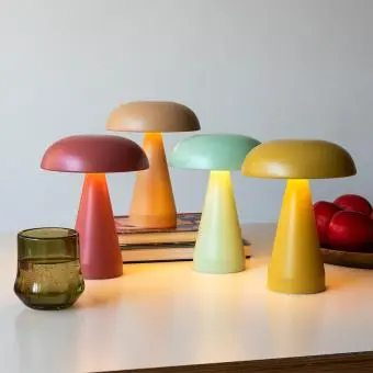 Dimmable mushroom touch lamp 